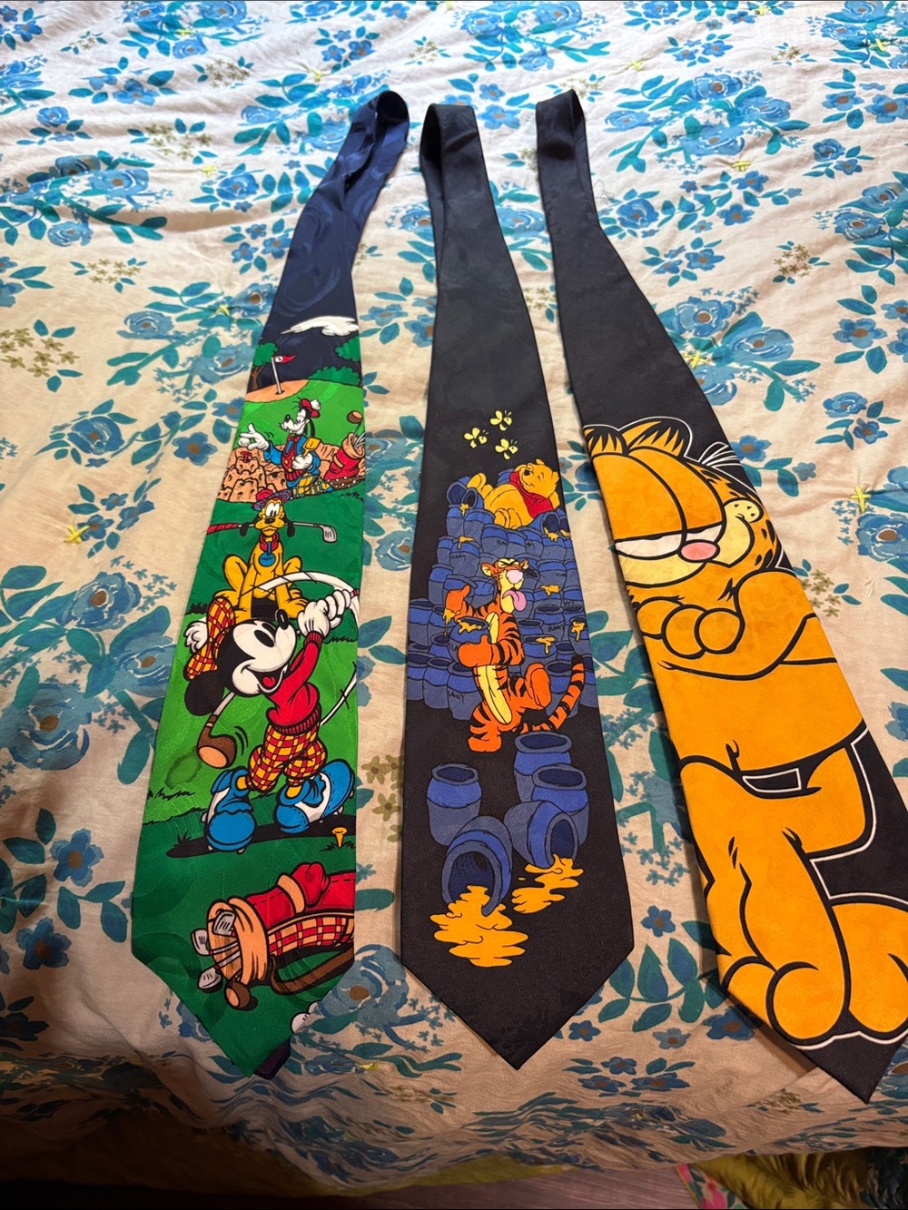 Cartoon ties! Garfield, Pooh and Mickey Mouse!